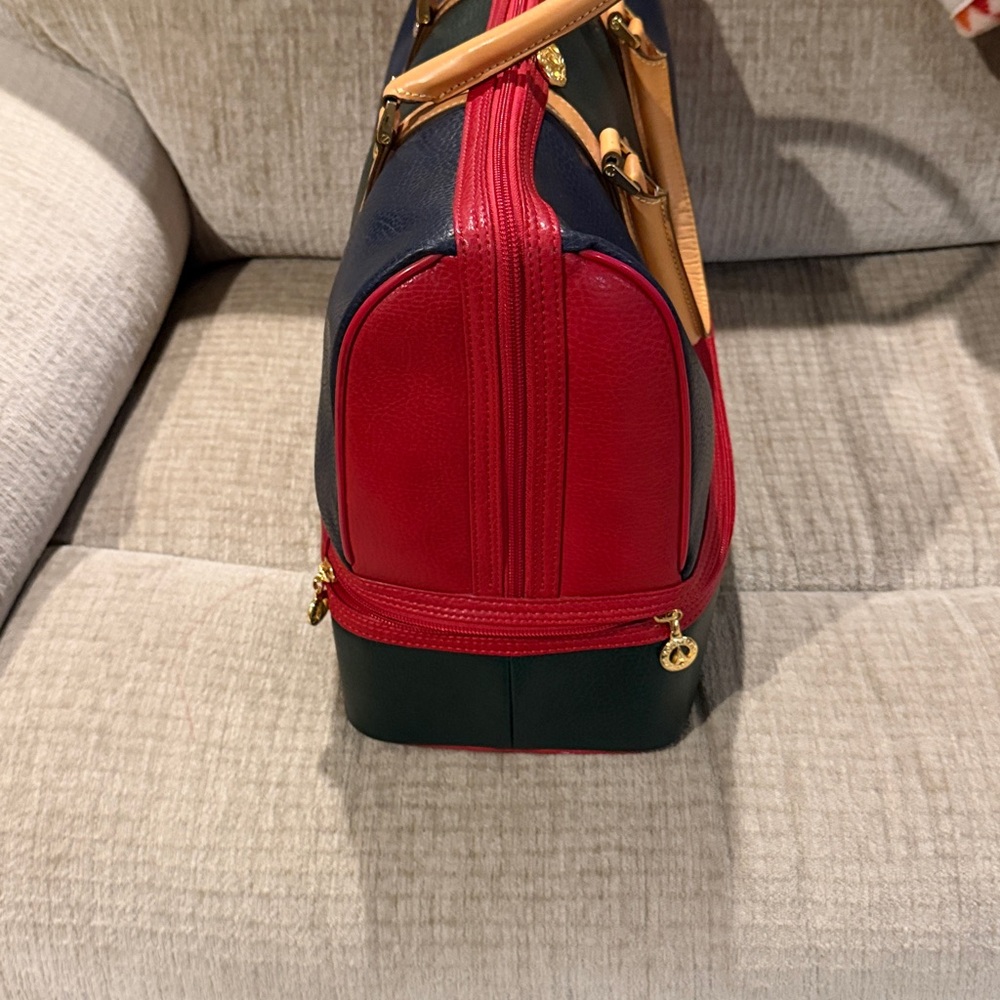La tour Eiffel 1887 leather multicolored rare Italian luggage duffel bag - Picture 5 of 9